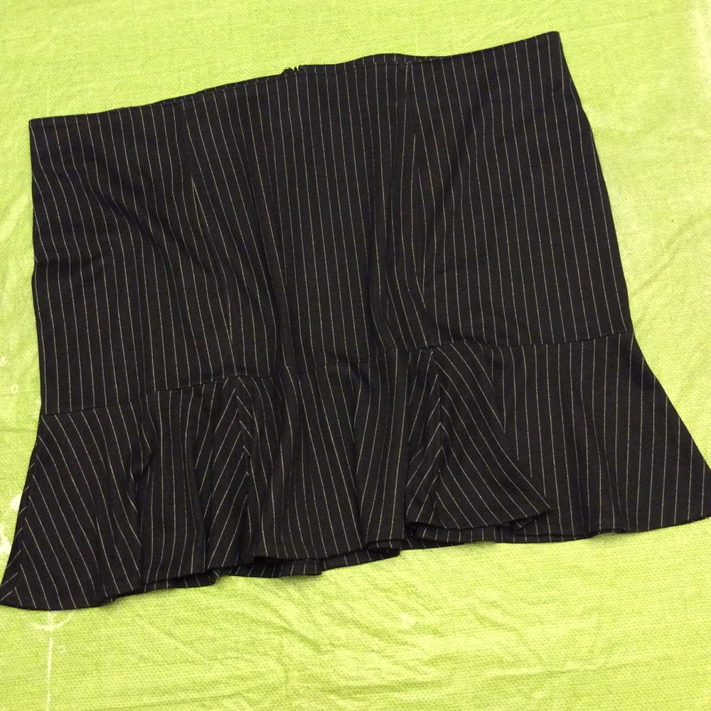 Black Pin Stripe Skirt